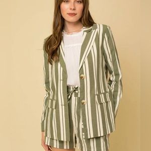 Striped Linen Blazer